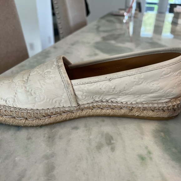 GUCCI GG CANVAS & LEATHER ESPADRILLE - Picture 6 of 12